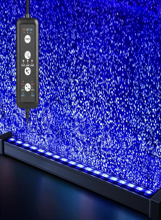 fishkeeper Submersible Fish Tank Light with Air Bubble Hole Color & Brightness & Timers Adjustable IP68 Waterproof Aquarium Bubble Light for Fish Tank Accessories Bubbler Wall (5W, Pump Not Included) - Image 1